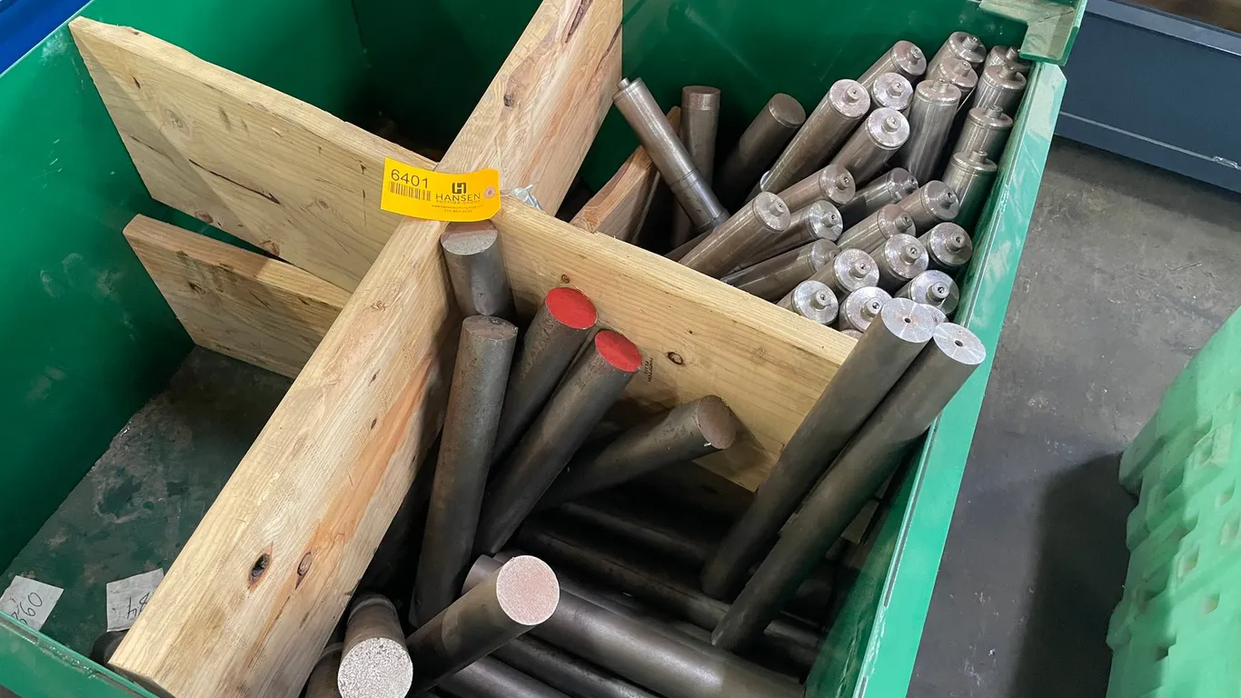 Bin of Rollers and Tube Stock