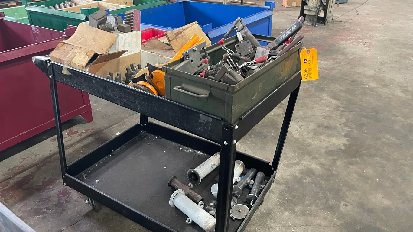 Metal Cart with Contents