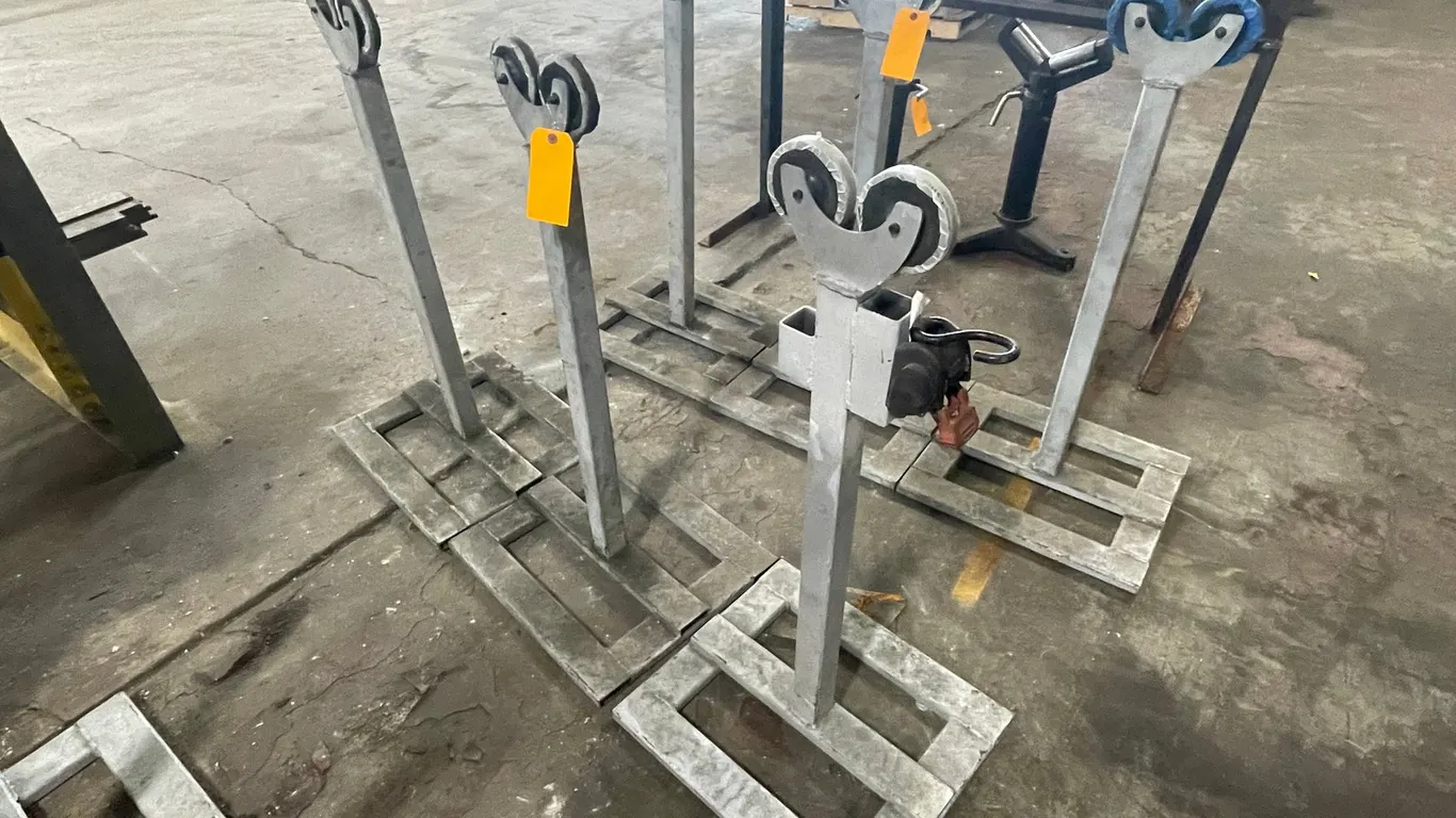 (3) Heavy Duty Pipe Roller Stands