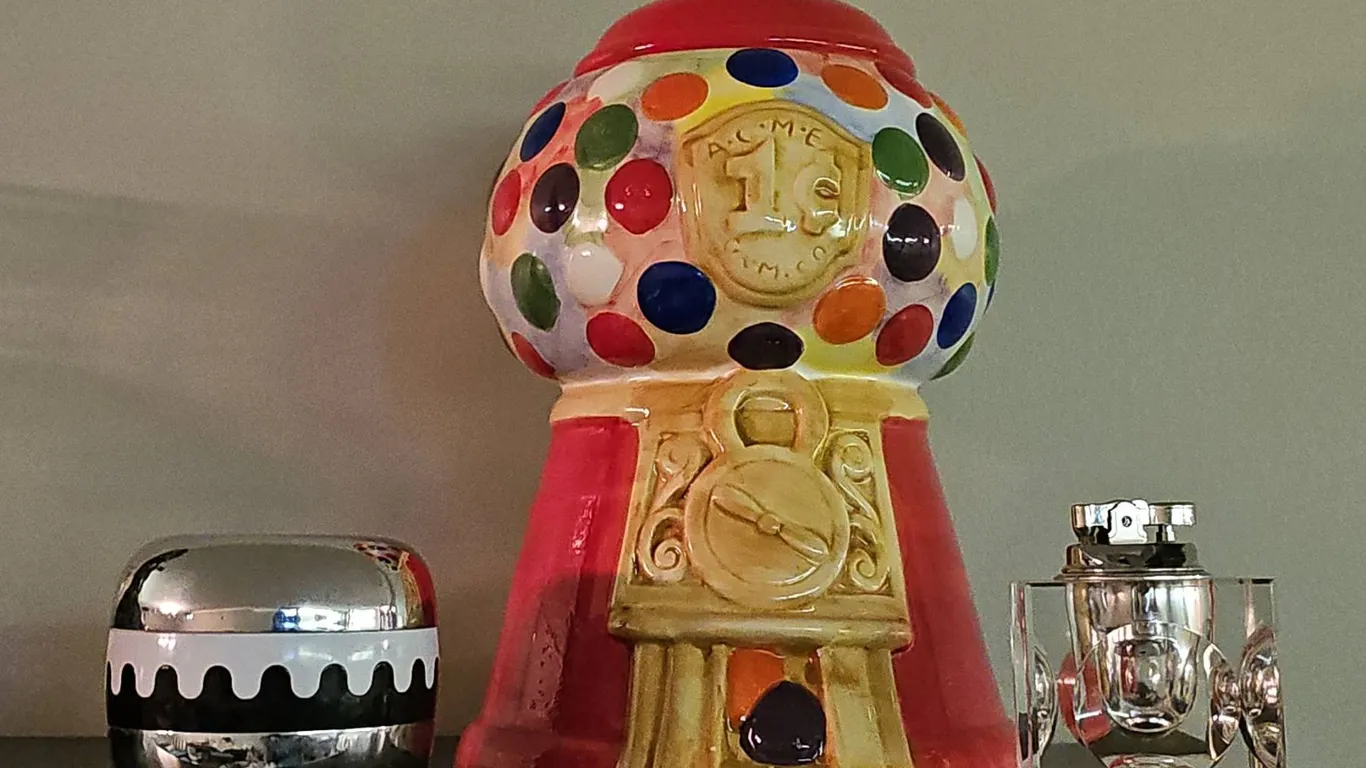 Hand made Gumball Machine Cookie Jar, Tabletop Lighter, and Perfume Bottle