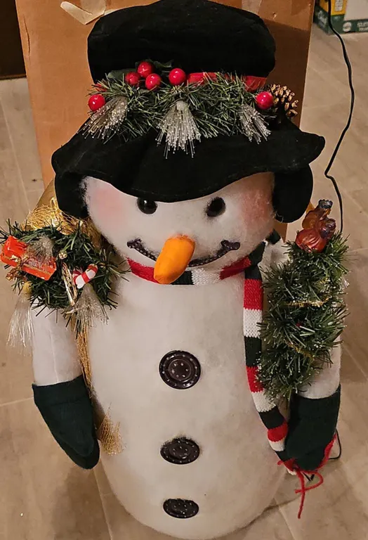 Plush Fibre Optic Snowman