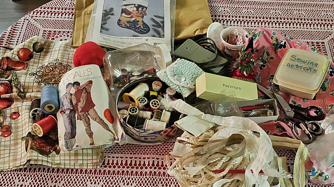 Large Sewing Lot with McCall's Pattern, Threads, Notions and Accessories