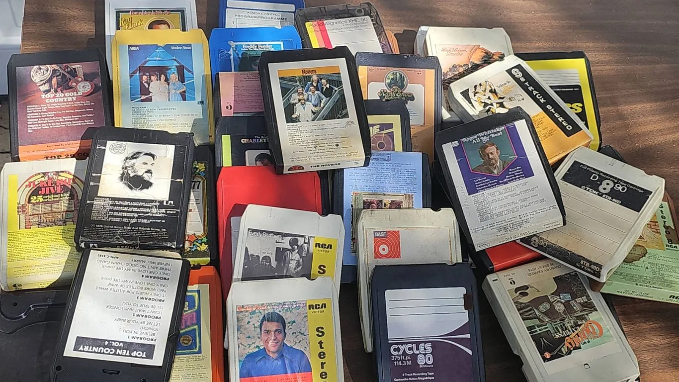 Over 30 Vintage 8-Track Music Tapes Various Artists