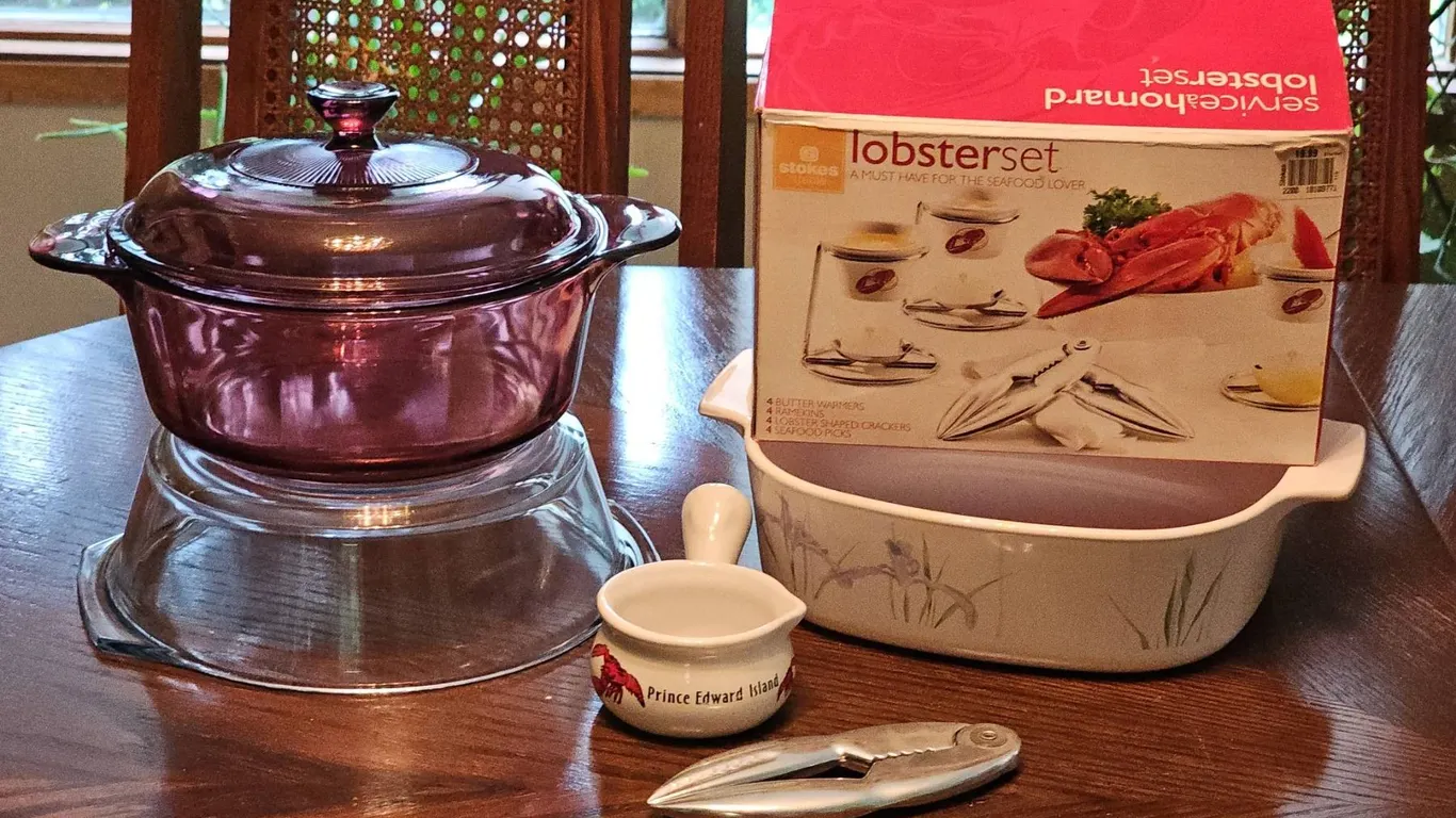 Kitchenware Lot With Stokes Lobster Set, and more