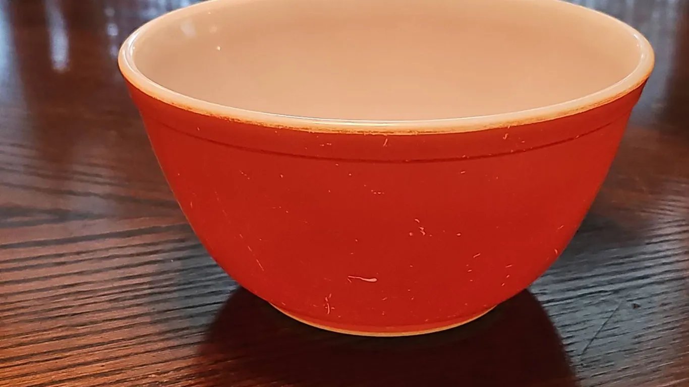 Pyrex Orange Mixing Bowl 402, 1.5 Quart, Made in USA