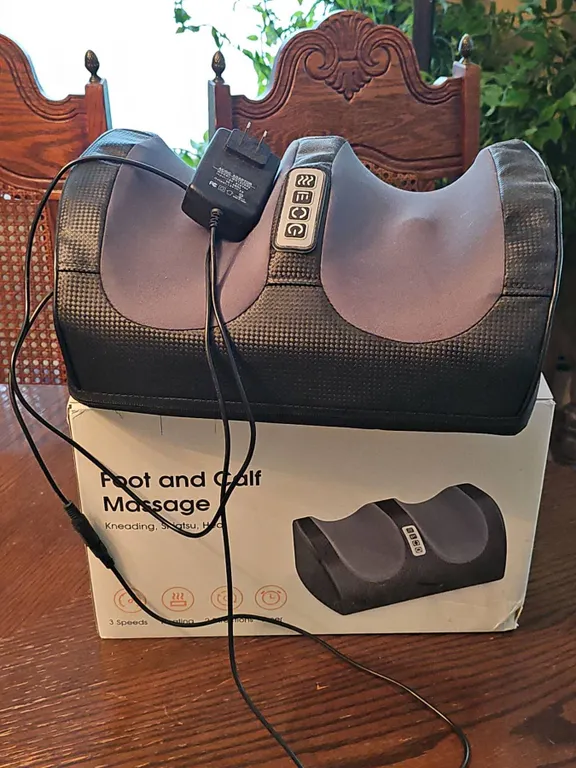 Foot and Calf Massager with Kneading, Shiatsu, Heat, and 3 Speeds