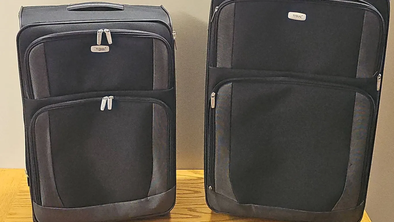 Titan Black Softside Luggage Set, 2 Pieces with Damage