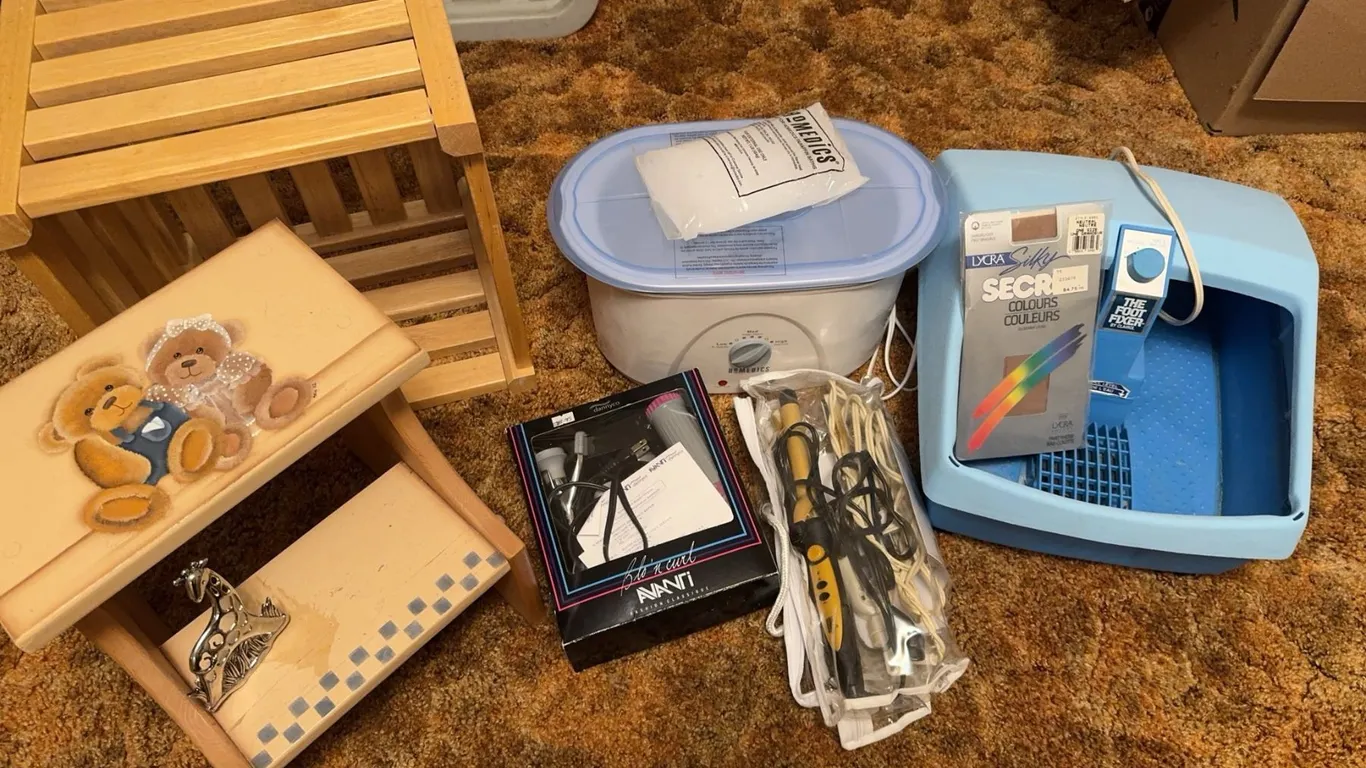 Personal Care Items and Small Furniture Lot