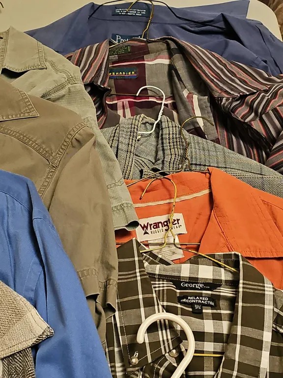 Men's Button-Down and Polo Shirts, Brands Including Wrangler, Woolrich, George, and More