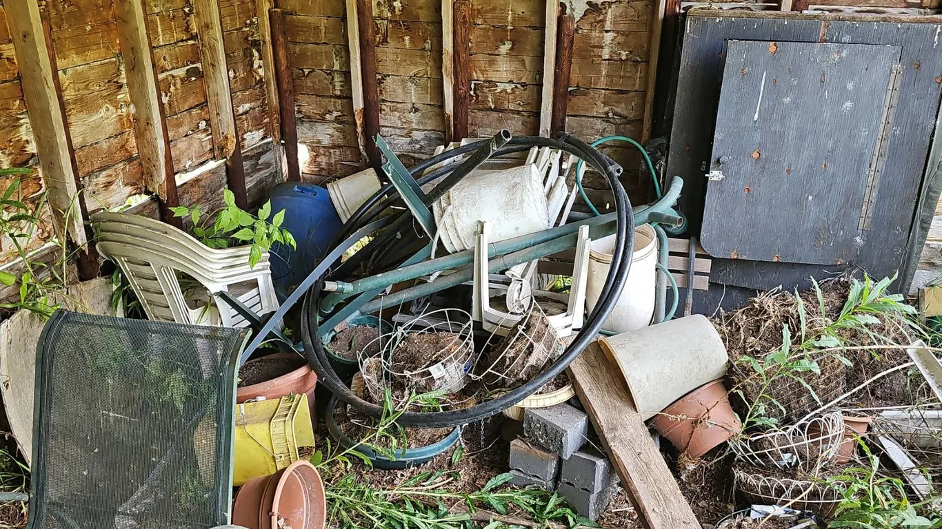 Outdoor Patio, Garden Items, Signs, Chairs, and Planters