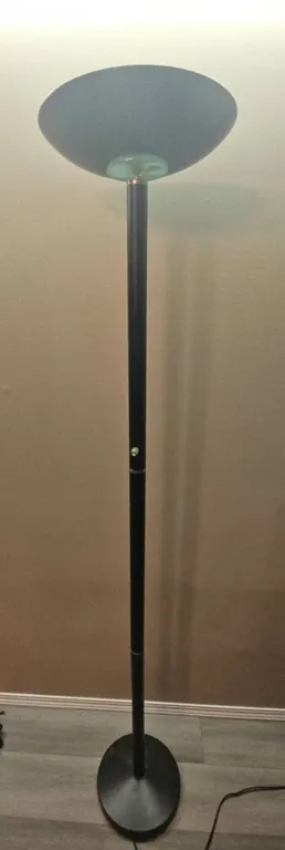 Black Metal Torchiere Floor Lamp