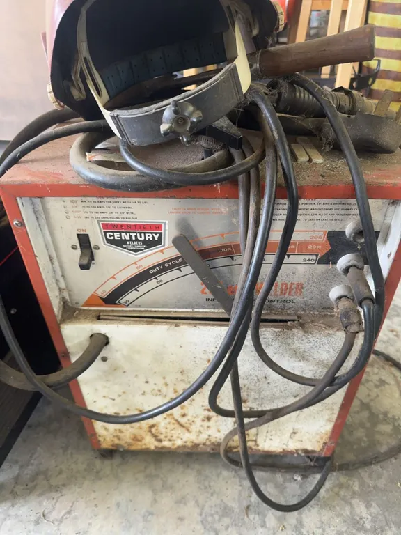 Twentieth Century 230 Amp Arc Welder With Welding Helmet and Leads