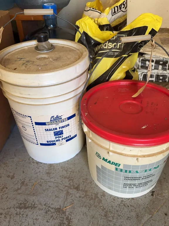 Building Supply Lot: Fuller Sealer, Mapei Adhesive, Safe-T-Salt
