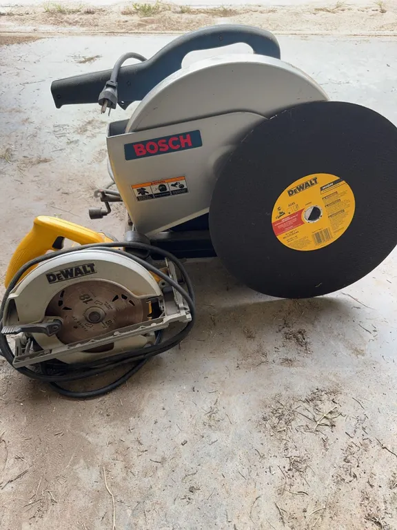 Bosch 3814 14-Inch Cut-Off Saw and DeWalt Circular Saw
