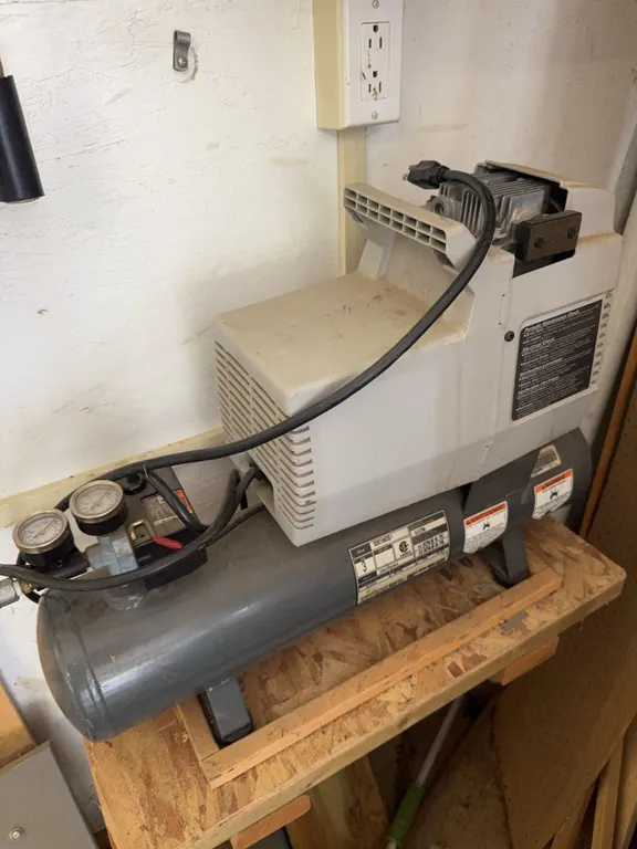 Mastercraft Air Compressor and Automatic Air Hose Reel Set
