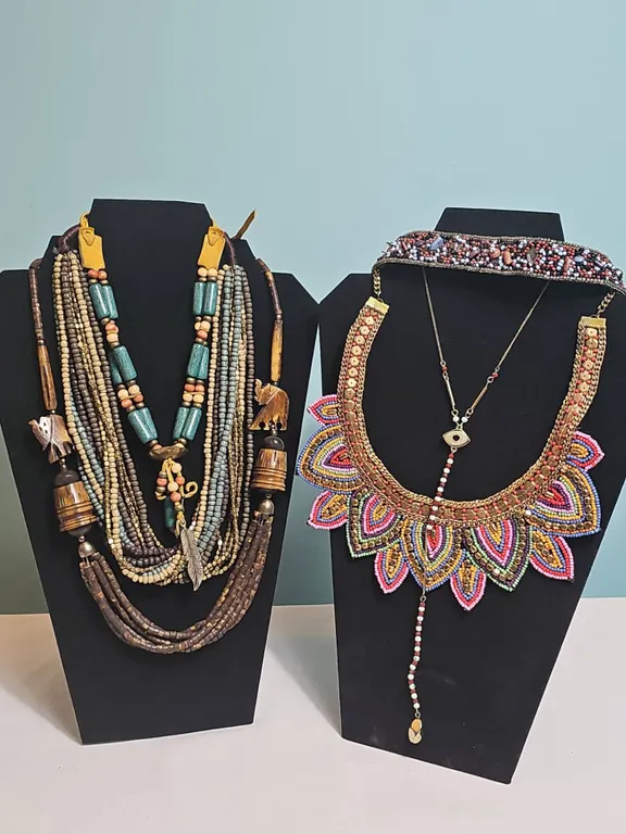 Four Multi-Strand and Beaded Necklaces