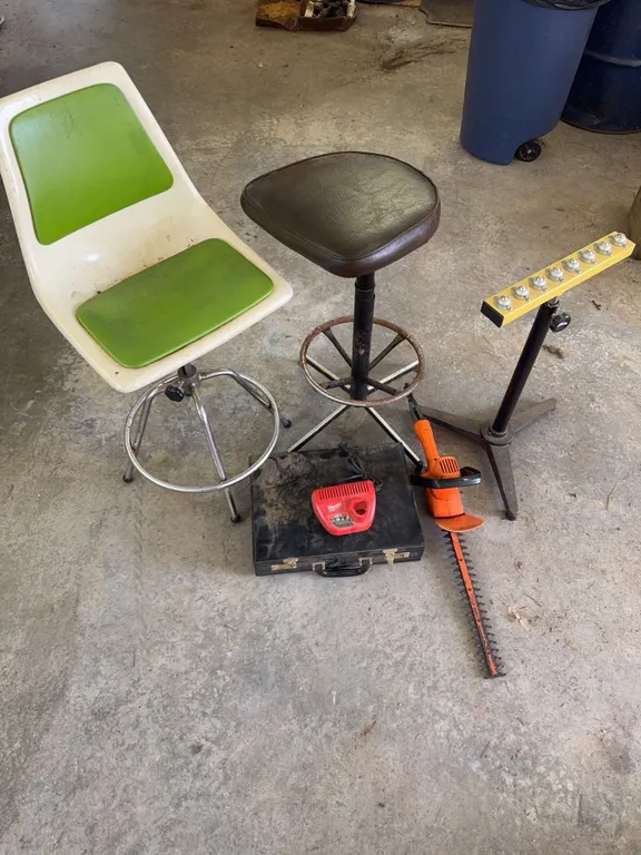 Vintage Shop Stools and Tools