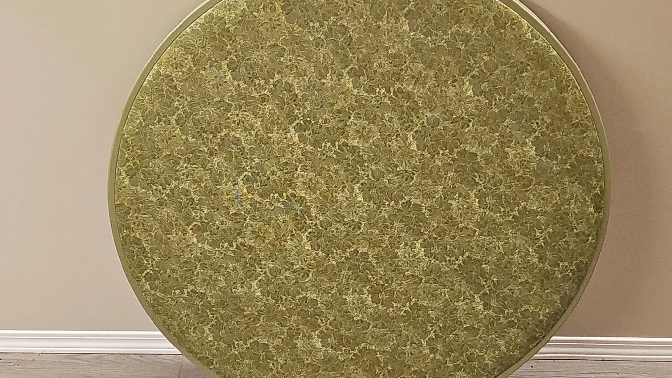 ROBE Round Green Vintage Card Table
