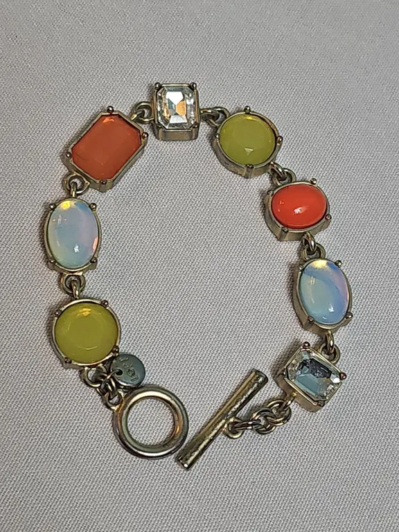 LOFT Multi-Coloured Stone Link Toggle Bracelet