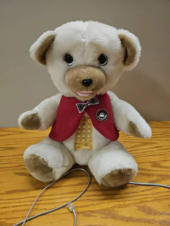 1986 TeleConcepts Working Vintage Bear Telephone Plush