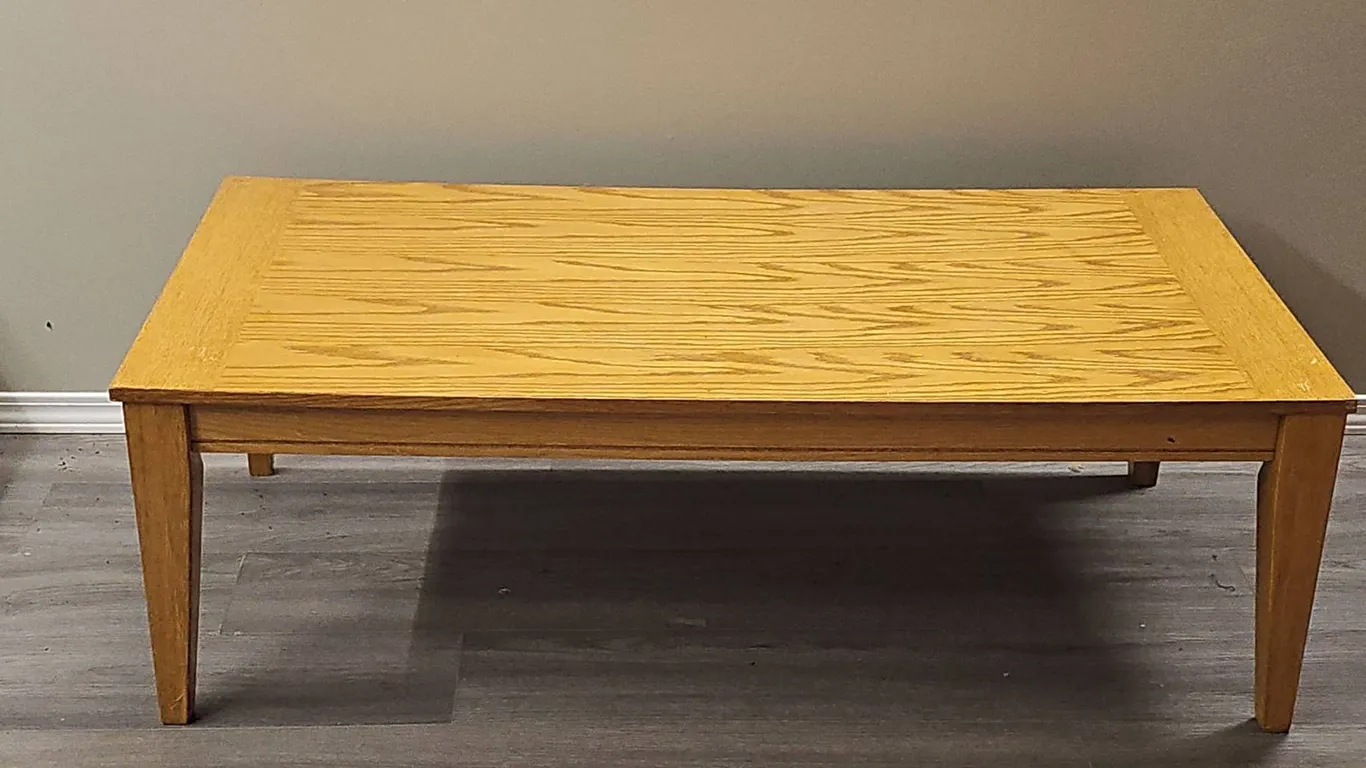 Rectangular Oak Veneer Coffee Table
