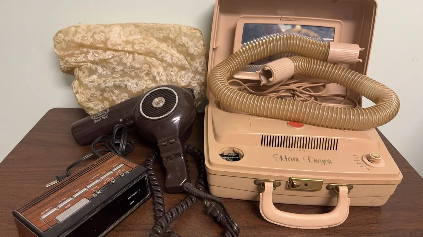 Vintage Appliances: Hair Dryers and Micronta Clock Radio