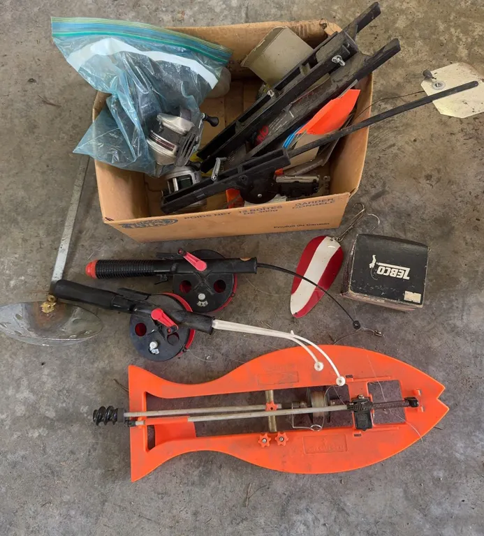 Ice Fishing Gear and Vintage ZEBCO Reel