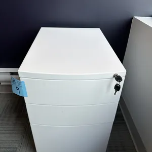 Filing cabinet on wheels with key, 15.5” wide x 22.5” deep x 25” tall