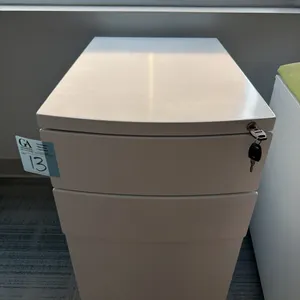 Filing cabinet on wheels with key, 15.5” wide x 22.5” deep x 25” tall