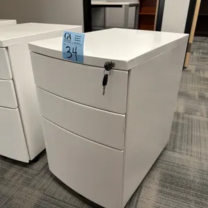 Filing cabinet on wheels with key, 15.5” wide x 22.5” deep x 25” tall