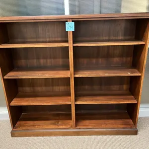 traditional wooden 8-shelf bookshelf 58”x13.5”x53”