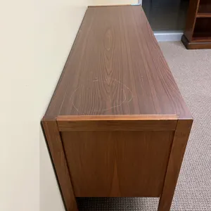 wooden cabinet with 4 drawers and 2 sliding doors 66”x20”x29”