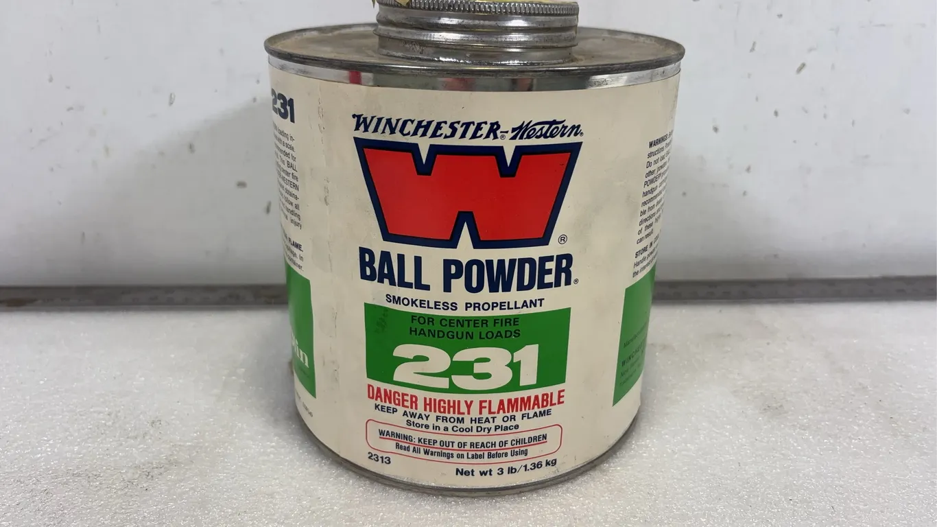 1 Bottle of Winchester Western Ball Powder Smokeless Propellant for Center Fire Handgun Loads 231 *Unreserved*