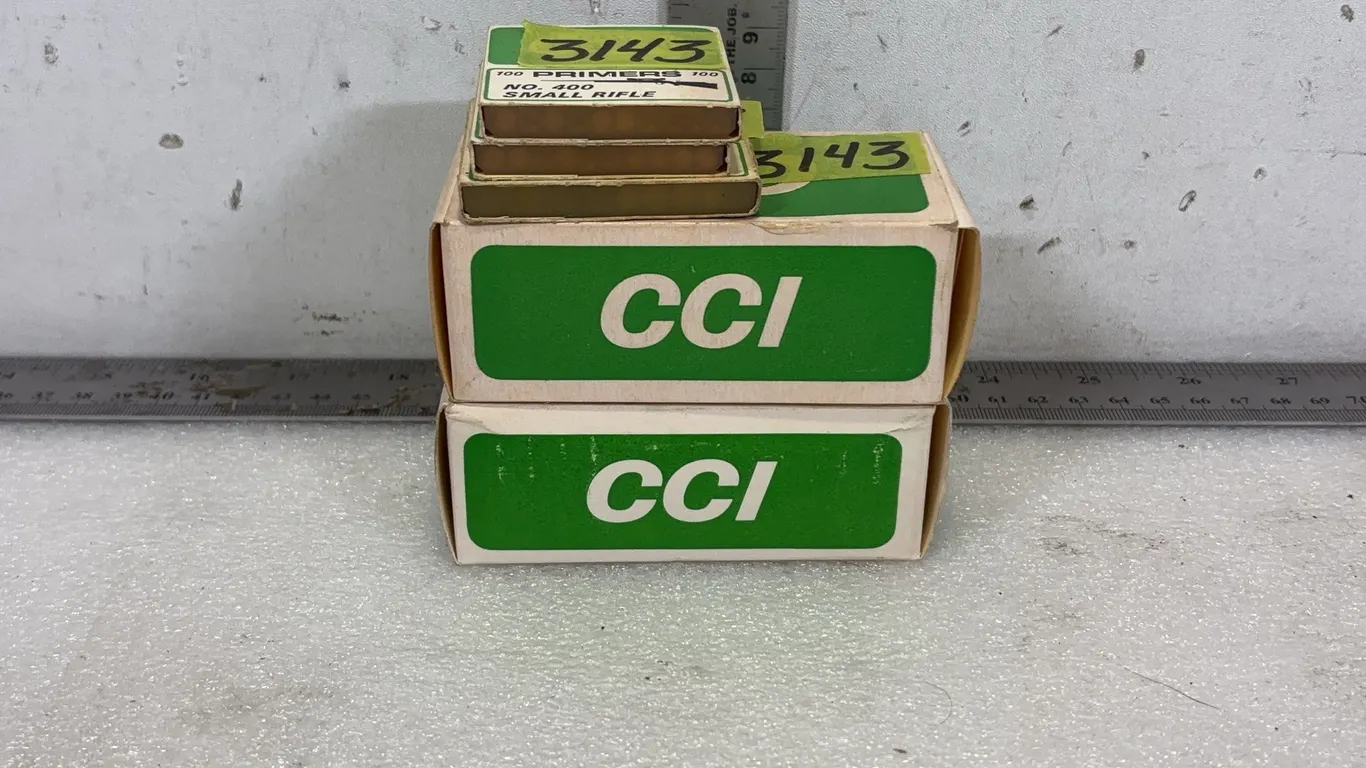 2 Boxes of CCI Small Rifle No. 400 Primers, 1000 Primers per Box, *Unreserved*