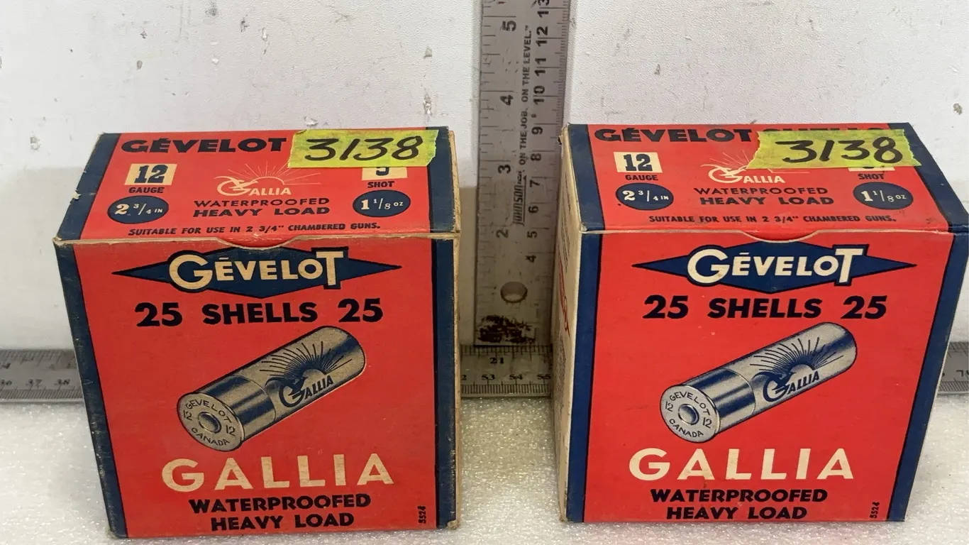 2 x Boxes of Gevelot Gallia 12 Gauge, 2 3/4", 5 Shot, Waterproof Heavy Load, 25 Shells *Unreserved*