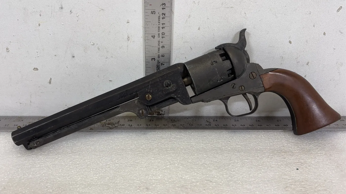RMJ Oldfrontier .36 Calibre Navy Revolver BB Gun, Model 1851.69 in Box, 14 1/2" x 6 1/4" x 2" Box Size, Unreserved