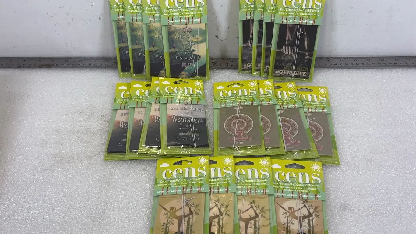 Assorted Cens Eco Friendly Air Fresheners, Approx 8 Boxes, Approx 20 Per Box, Approx 6 1/2"x3"x3", *Unreserved*