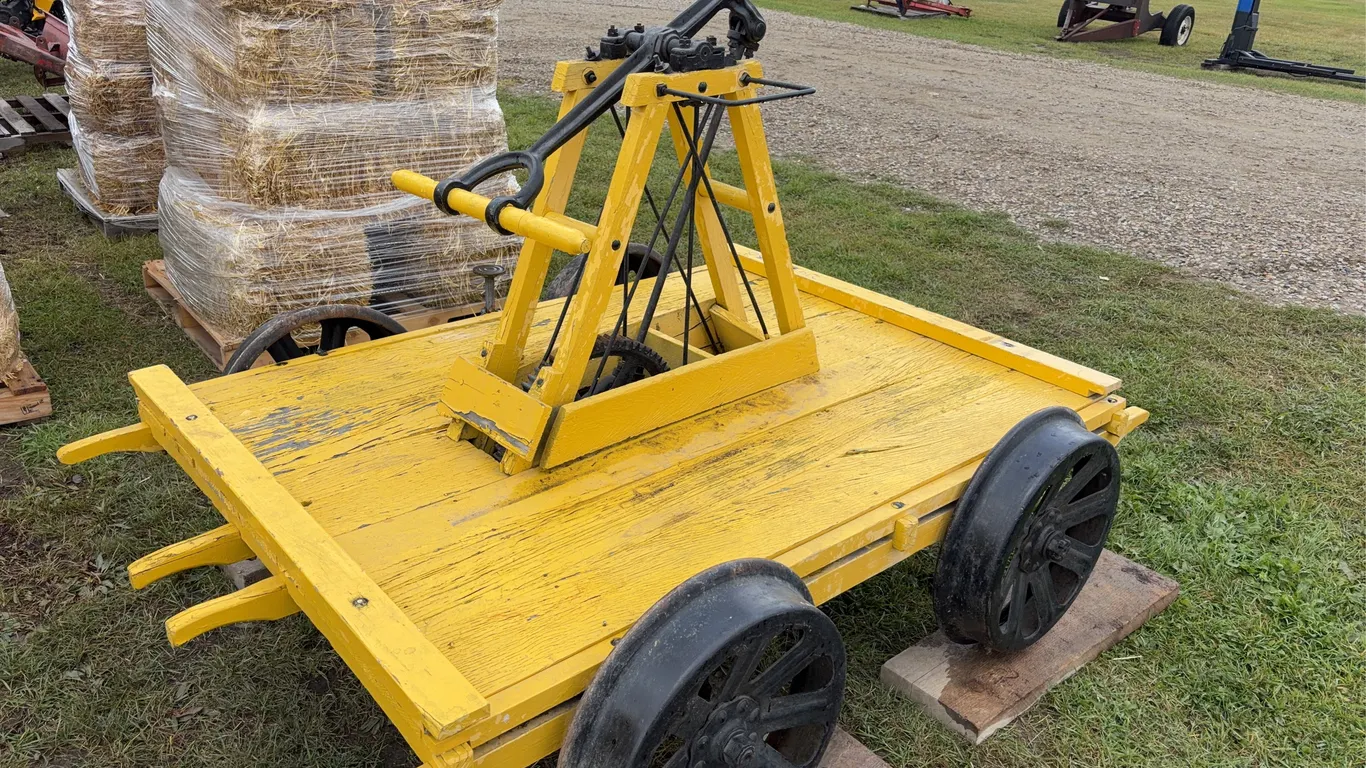Vintage Yellow Hand Pump Railway Cart, 2 Man *Unreserved*