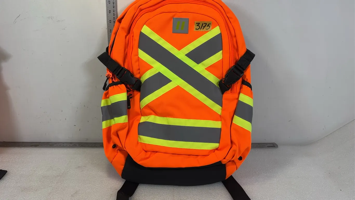 Forcefield Signal 32L Backpack Hi Viz Orange, Dual Compartment Layout,Reflective Tape on Shoulders, Side Water Bottle Access, Padded Harness System *U