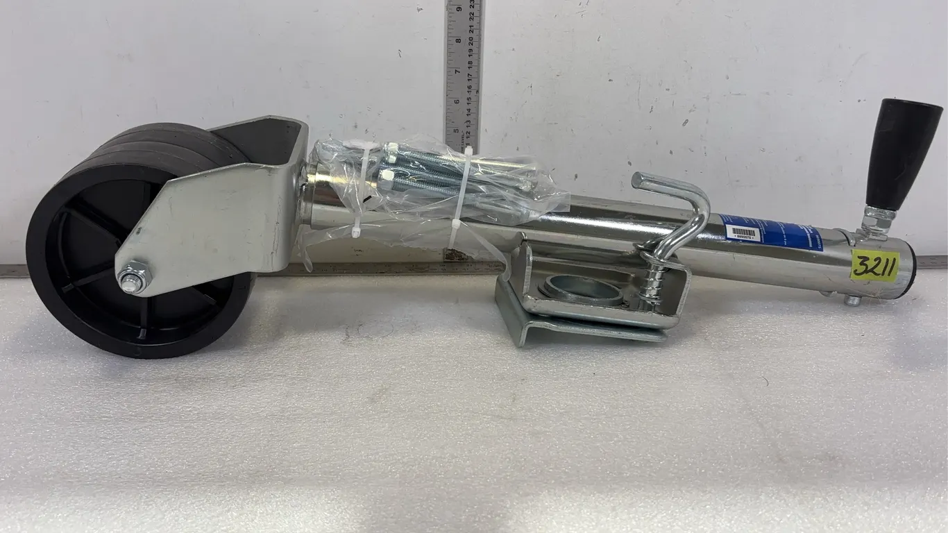 Powerfist 1200lbs Bolt On Dual Wheel Swivel Trailer Jack, approx. Dimensions of Jack 31" x 6" *Unreserved*