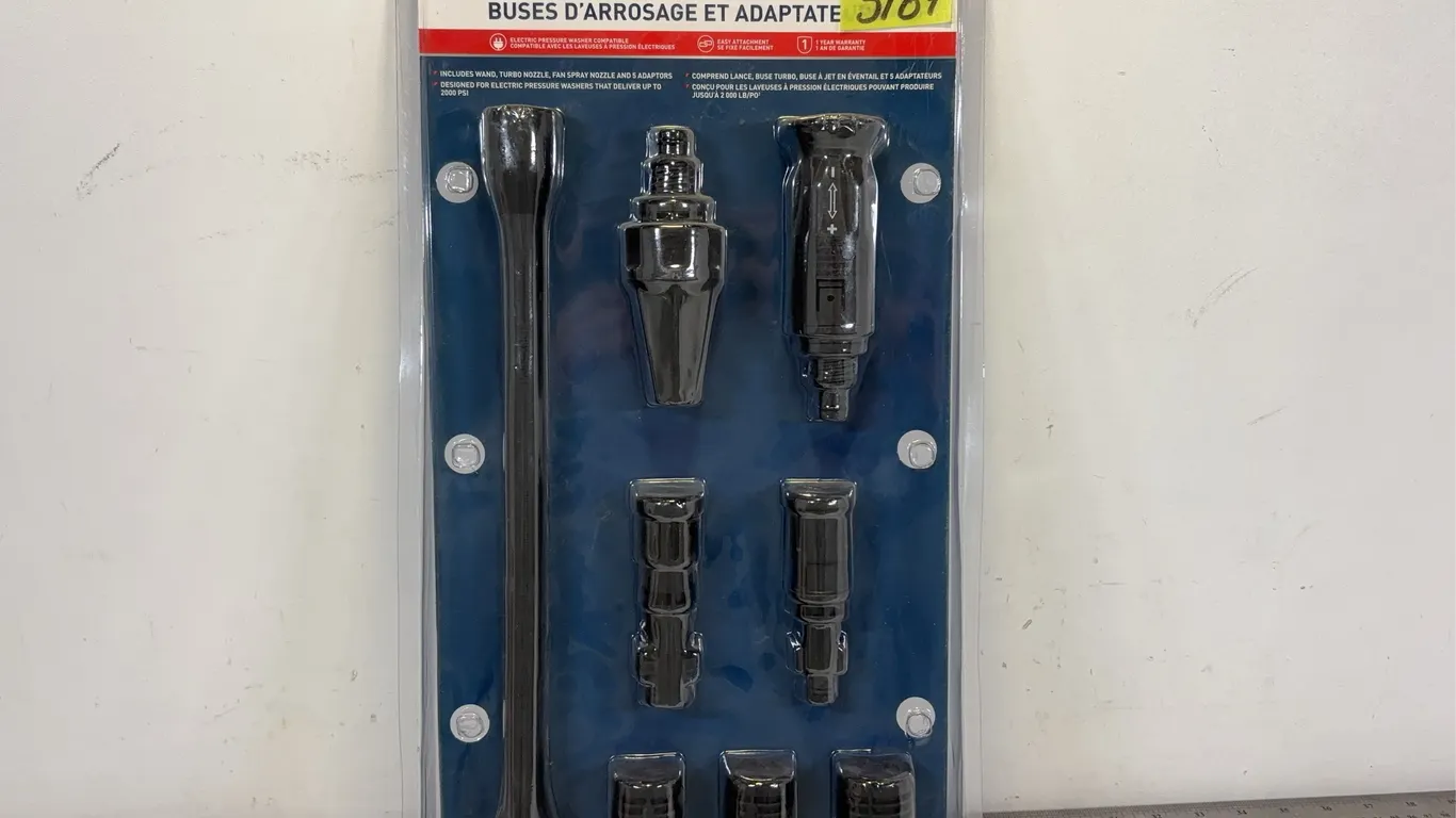 Simoniz Electric Pressure Washer Nozzle and Adaptor Kit, Includes Wand, Turbo Nozzle, Fan Spray Nozzle and 5 Adaptors approx. 21" x 10" x 4