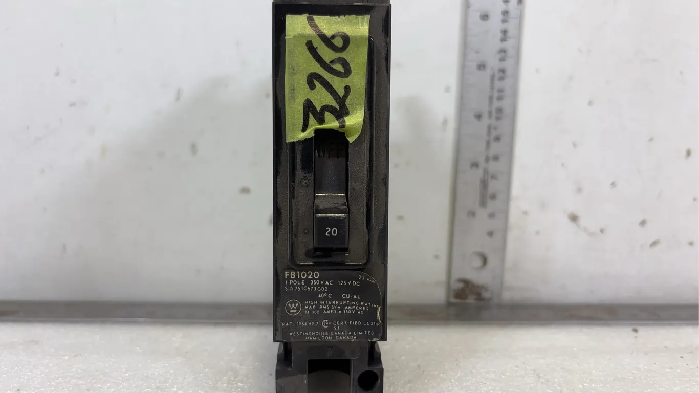 1 Pole 20A Breaker, approx. Dimensions of Lot 6" x 3 1/2" x 2" *Unreserved*