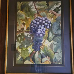 INSIDE THE VINEYARD - ORIGINAL WATERCOLOR - 42 x 34; FRAMED