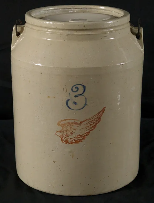3 GAL RED WING STONEWARE PACKING JAR CROCK