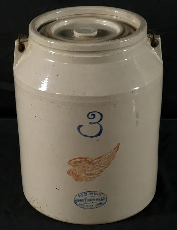 3 GAL RED WING STONEWARE PACKING JAR CROCK