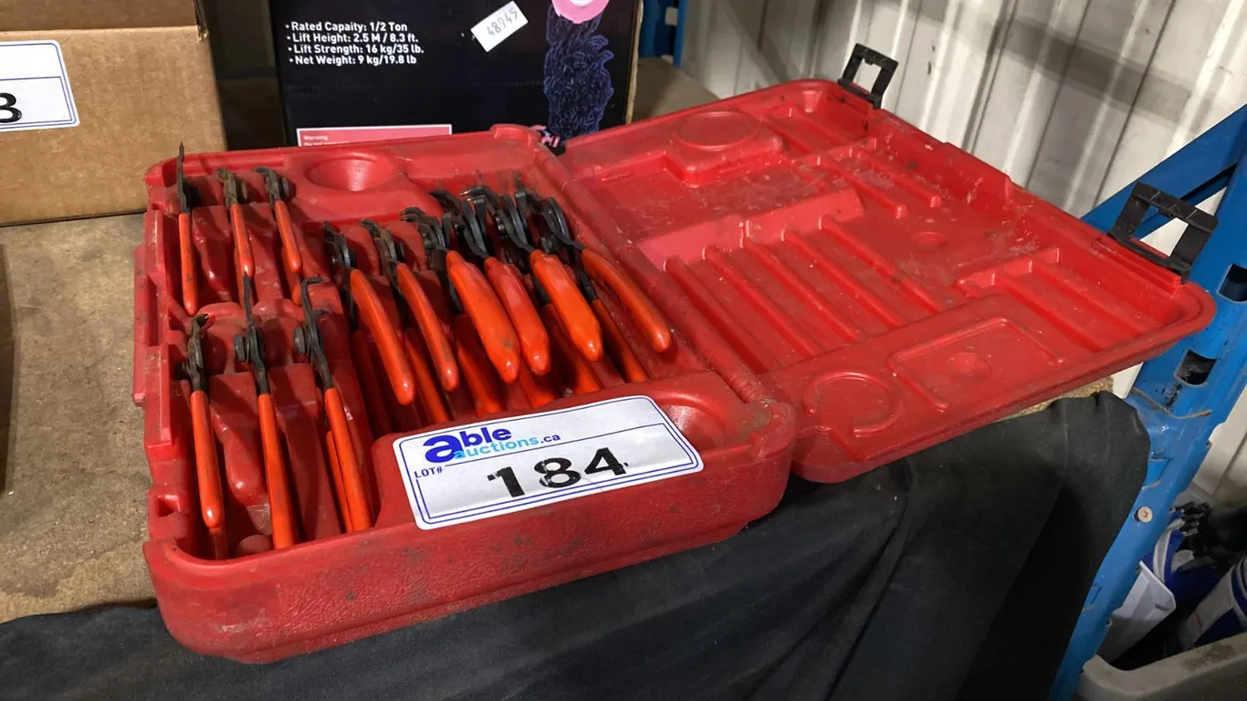 PROTO SNAP RING PLIER SET IN HARD TRANSPORT CASE