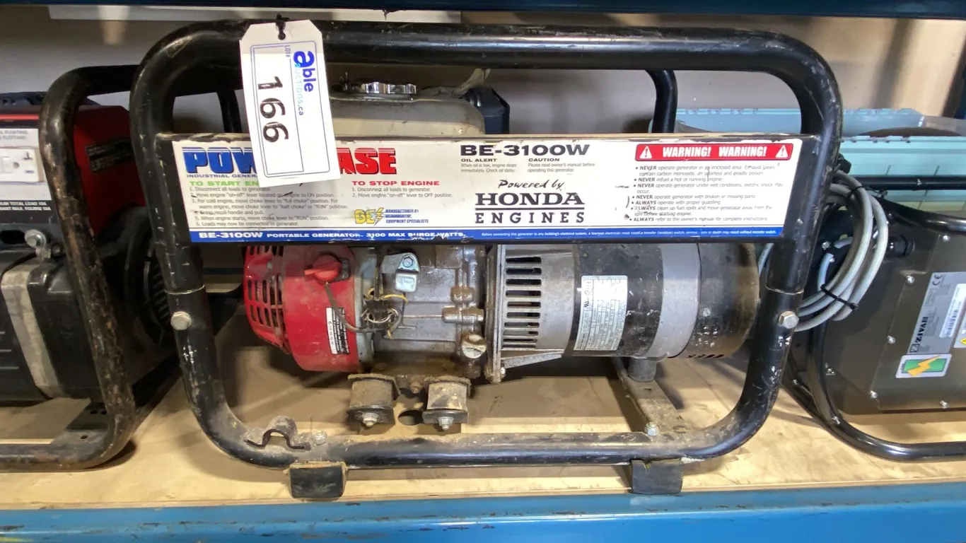 B.E POWER EASE BE-3100W GAS POWERED PORTABLE GENERATOR