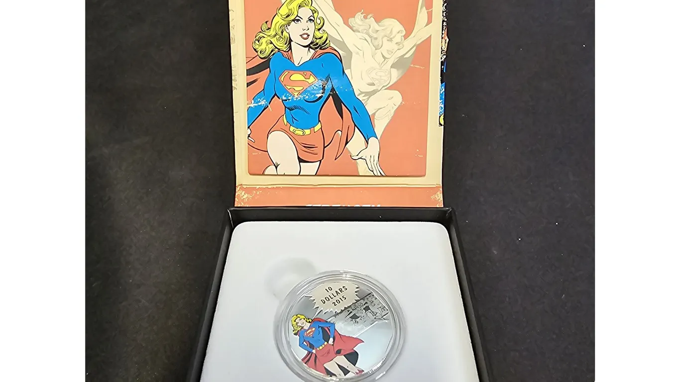 2015 CAD 15.87G .9999 FINE SILVER $10 DC COMICS ORIGINALS UNITY COIN IN DISPLAY BOX