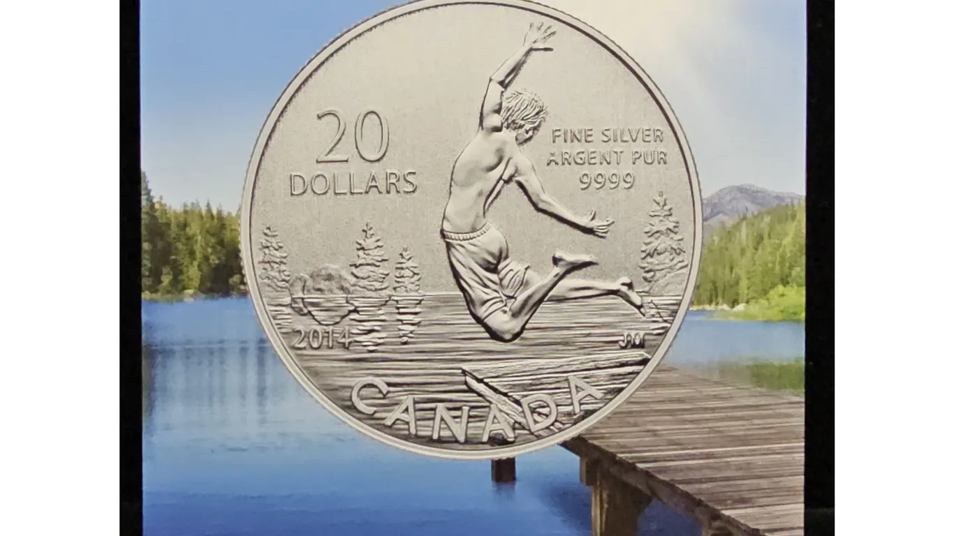 2012 CAD 7.96G .9999 FINE SILVER $20 SUMMERTIME COIN