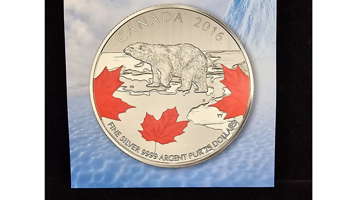 2016 CAD 7.96G .9999 FINE SILVER $25 TRUE NORTH COIN